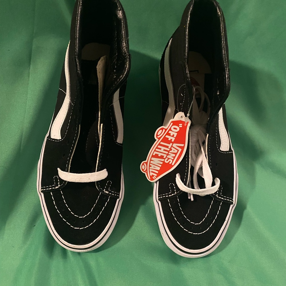 Vans Black and White High-Top Sneakers